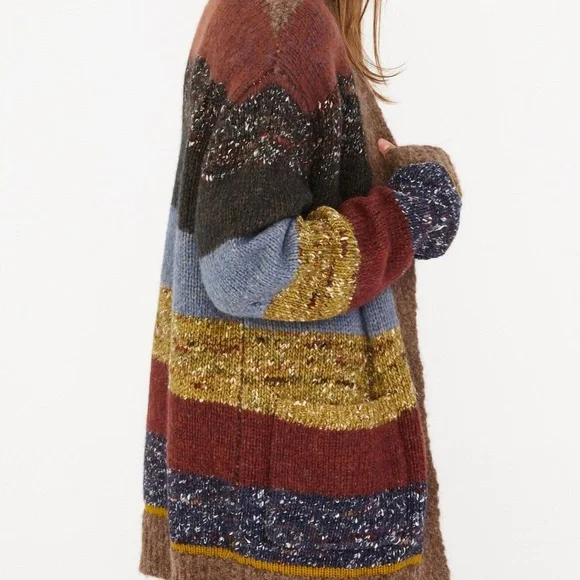 Raquel Allegra Striped Ojo de Dios Cardigan Size 1 or S - Picture 5 of 8